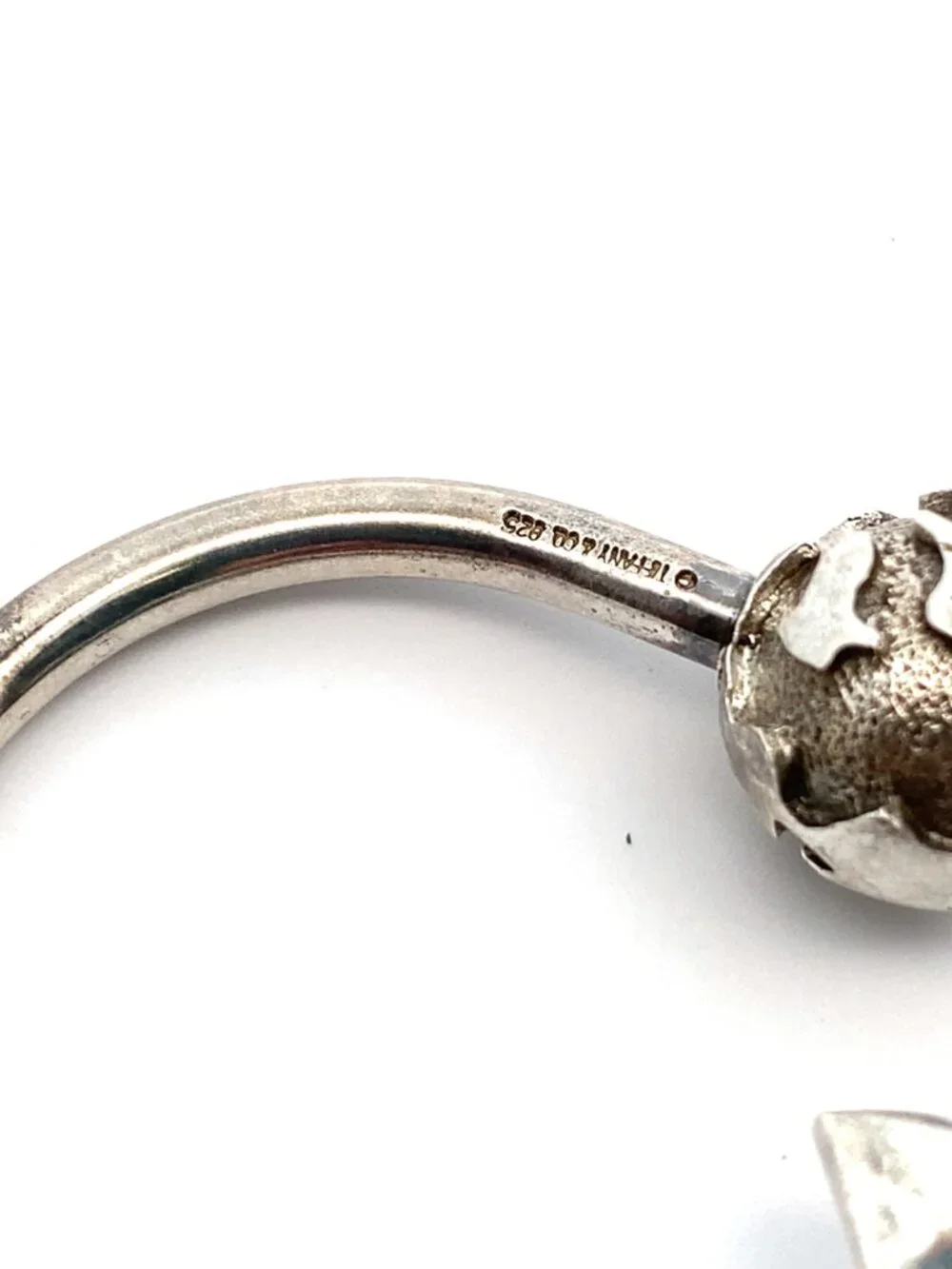 Tiffany & Co Sterling Airplane and Globe Key Ring